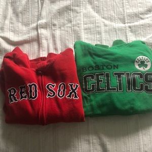 2 for $6 Red Sox and Celtics Hoodies